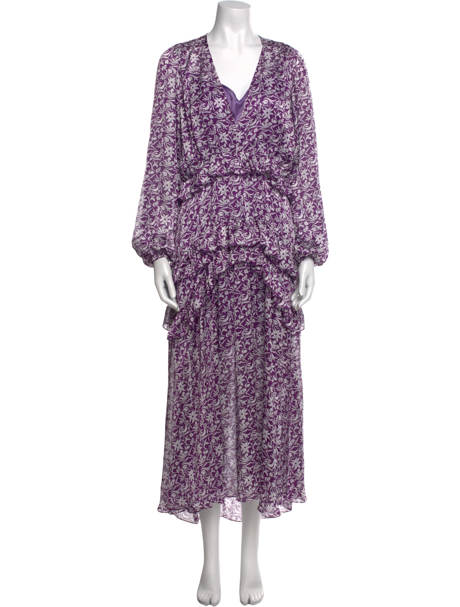 Maje Floral Print Midi Length Dress w/ Tags