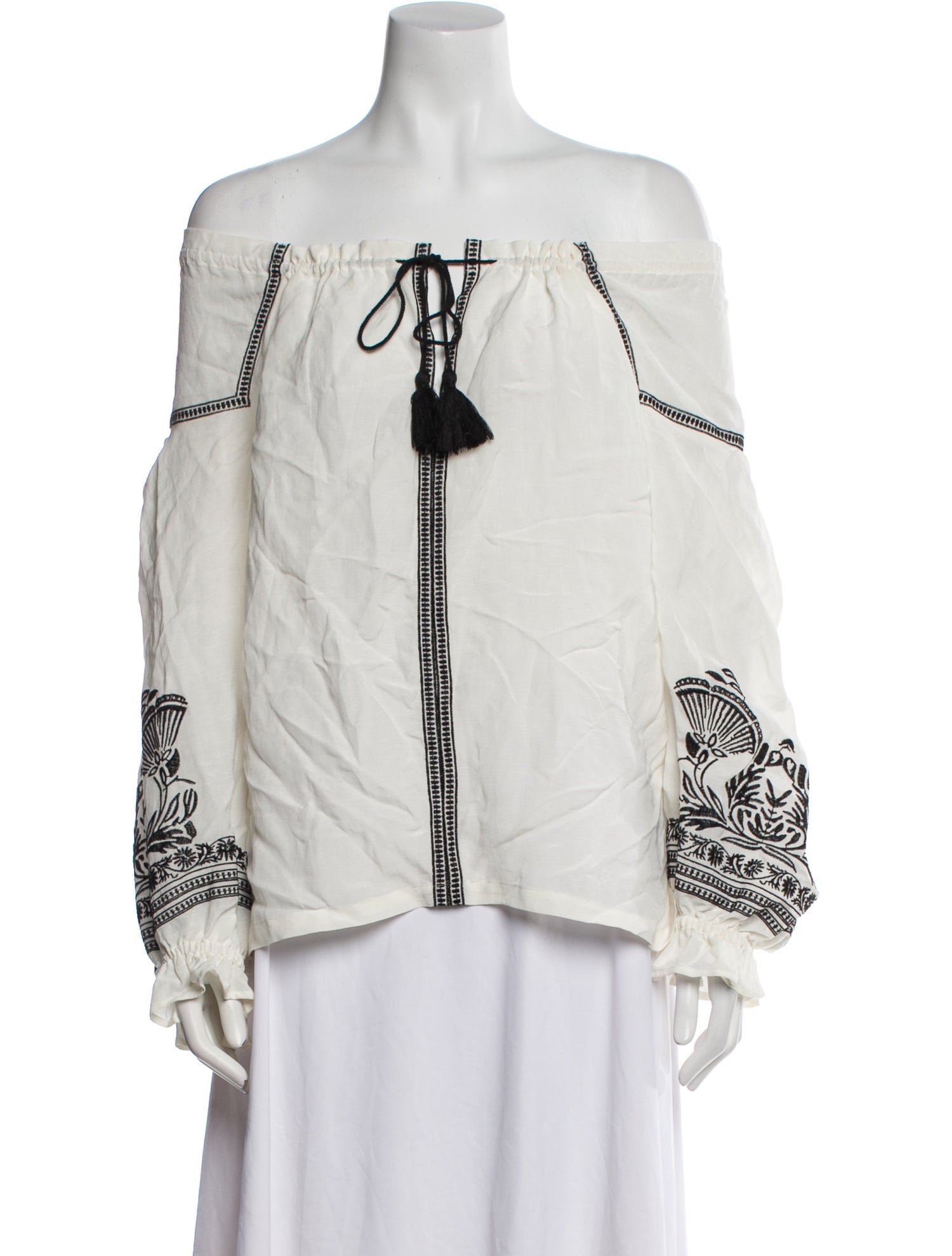 Maje Off-The-Shoulder Long Sleeve Blouse