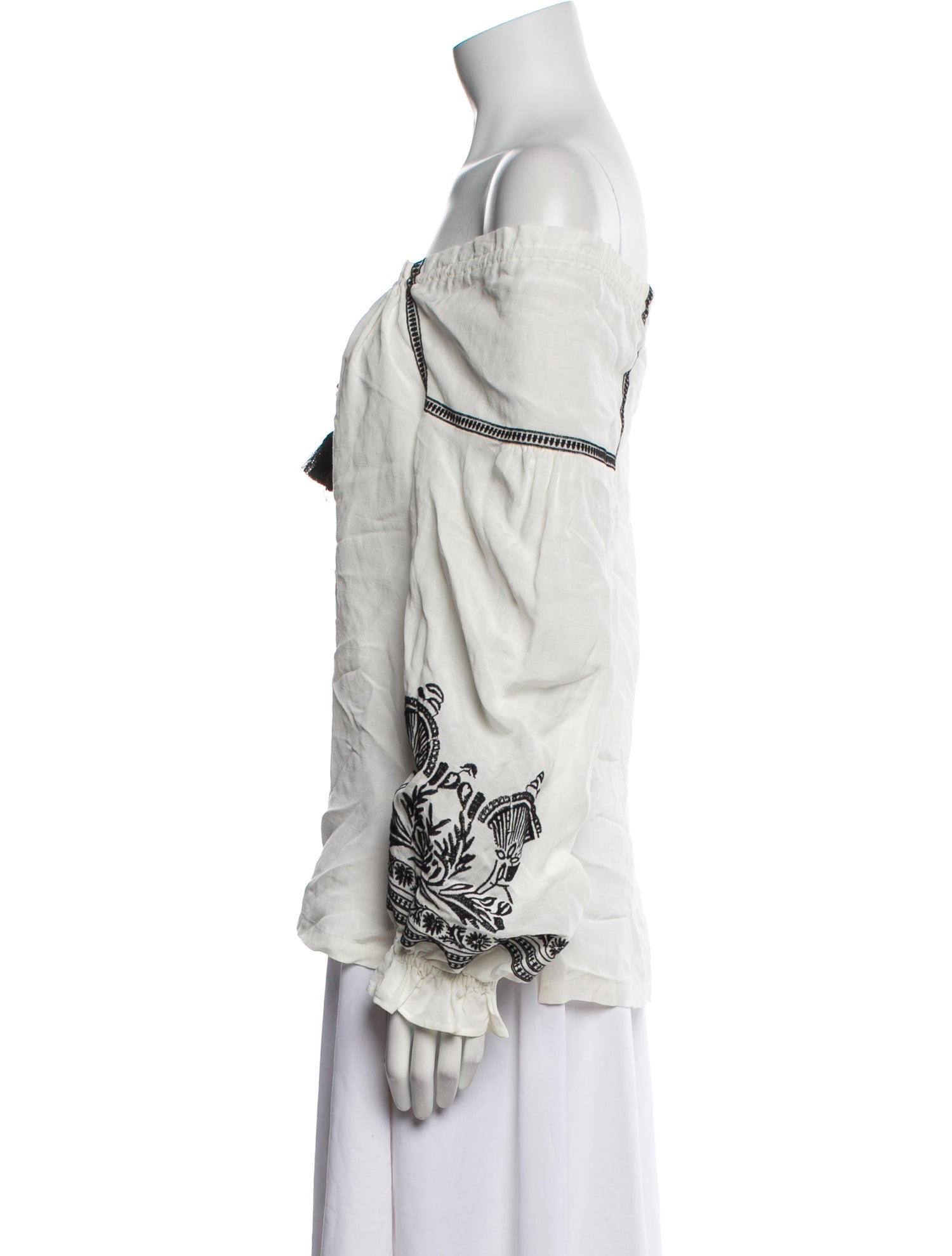 Maje Off-The-Shoulder Long Sleeve Blouse