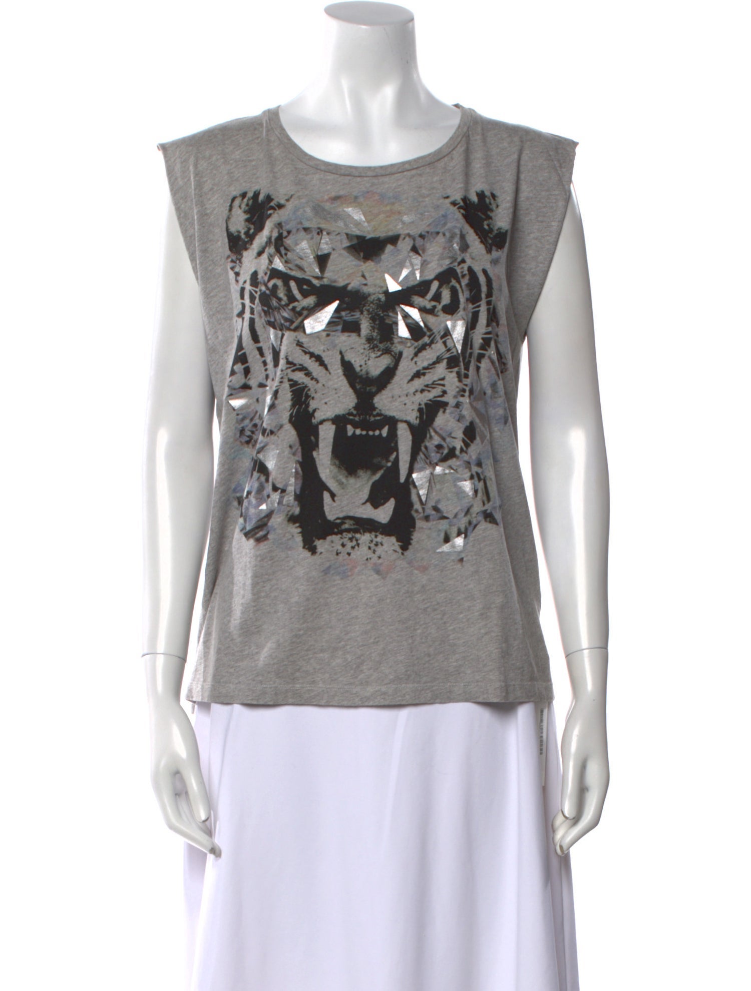 Maje Graphic Print Bateau Neckline T-Shirt