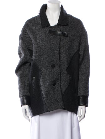 Maje Virgin Wool Tweed Pattern Jacket