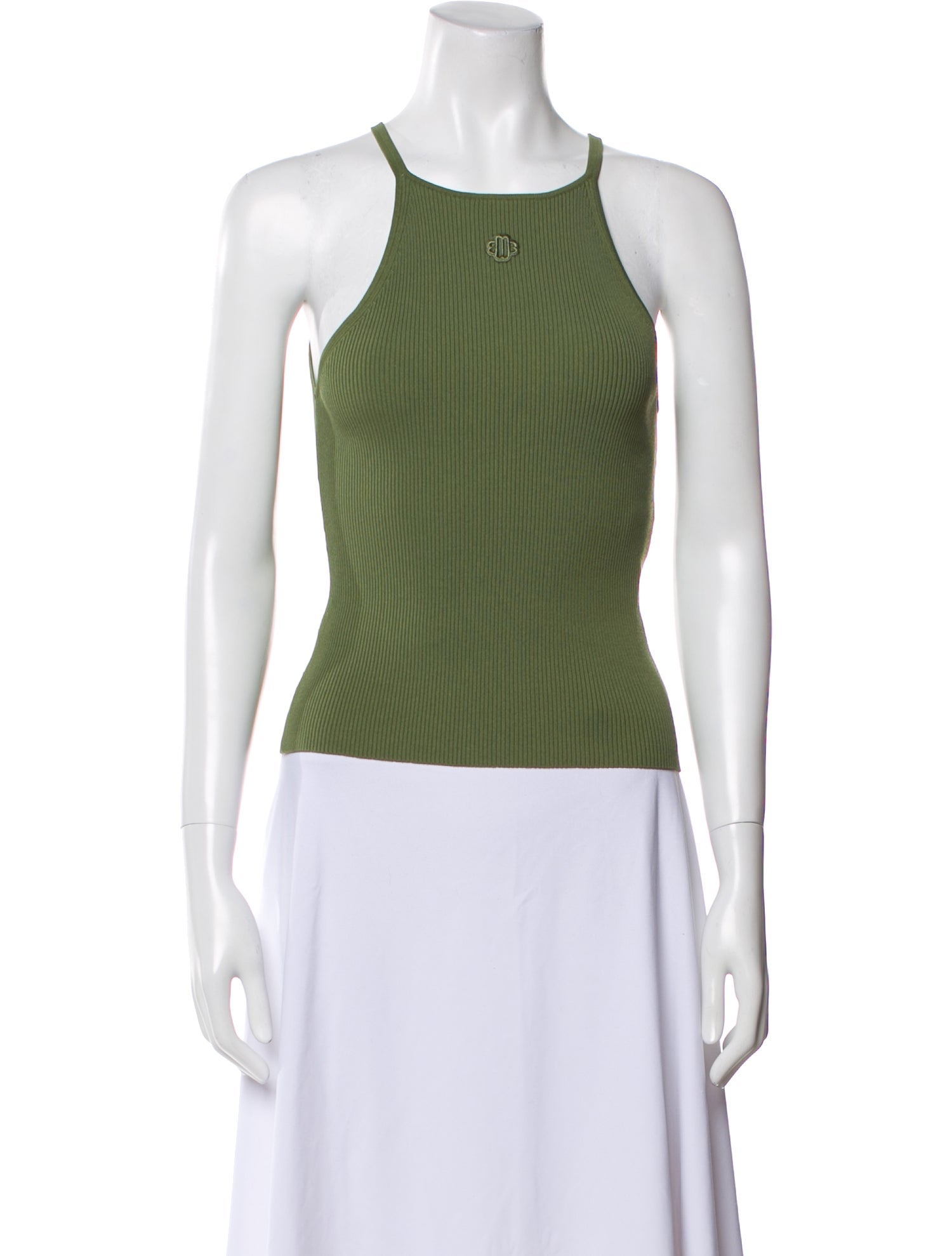 Maje Printed Square Neckline Crop Top