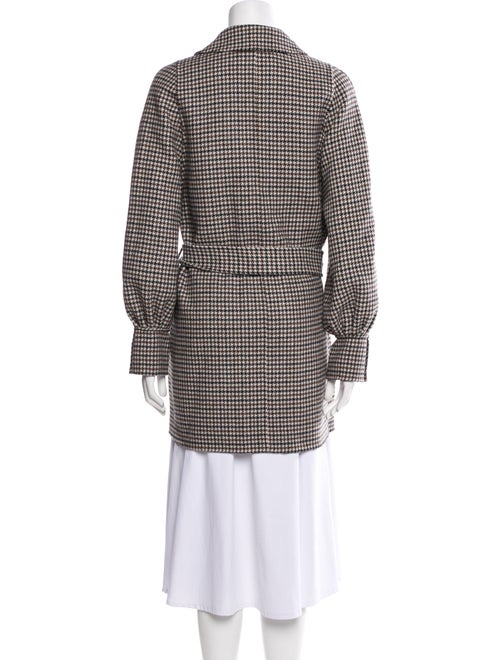 Maje Wool Houndstooth Print Coat