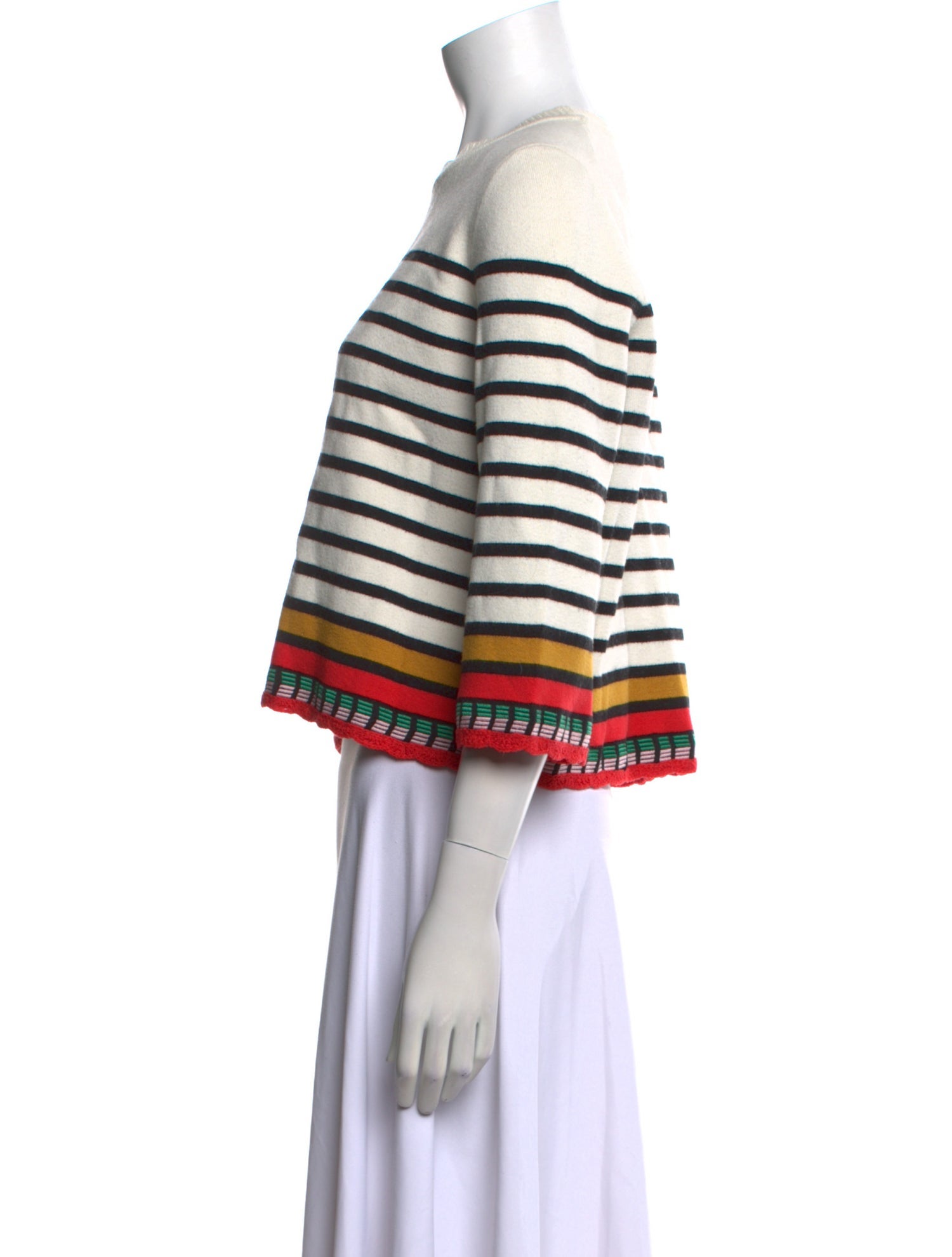 Maje Striped Crew Neck Sweater