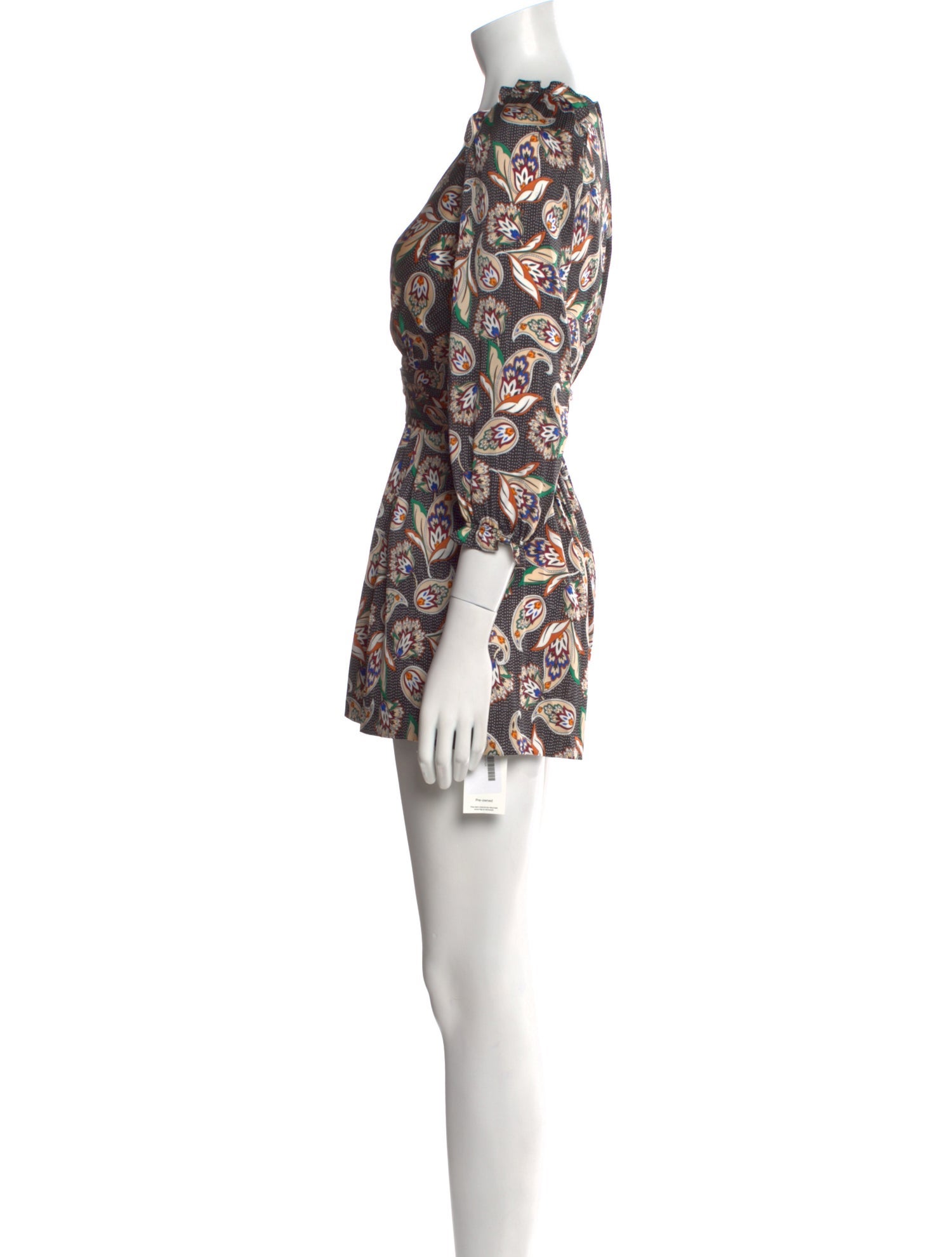 Maje Printed V-Neck Romper