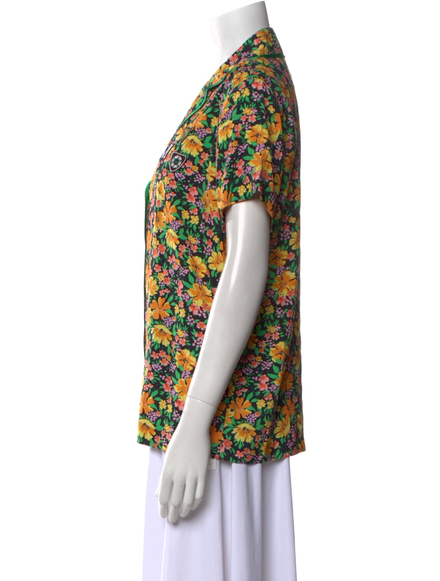 Maje Printed V-Neck Blouse