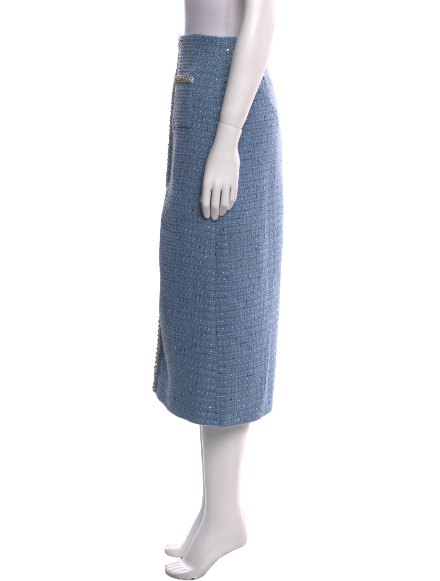 Maje Crystal Embellishments Midi Length Skirt w/ Tags