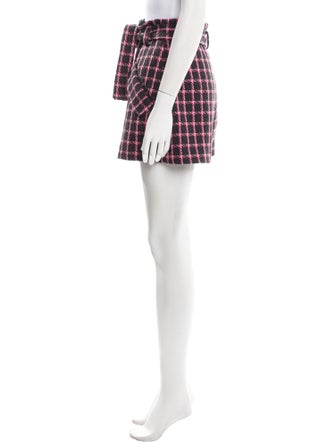 Maje Houndstooth Print Mini Shorts