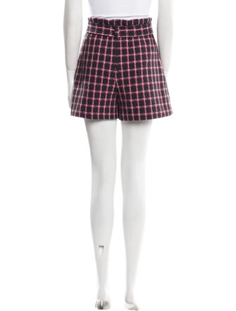 Maje Houndstooth Print Mini Shorts