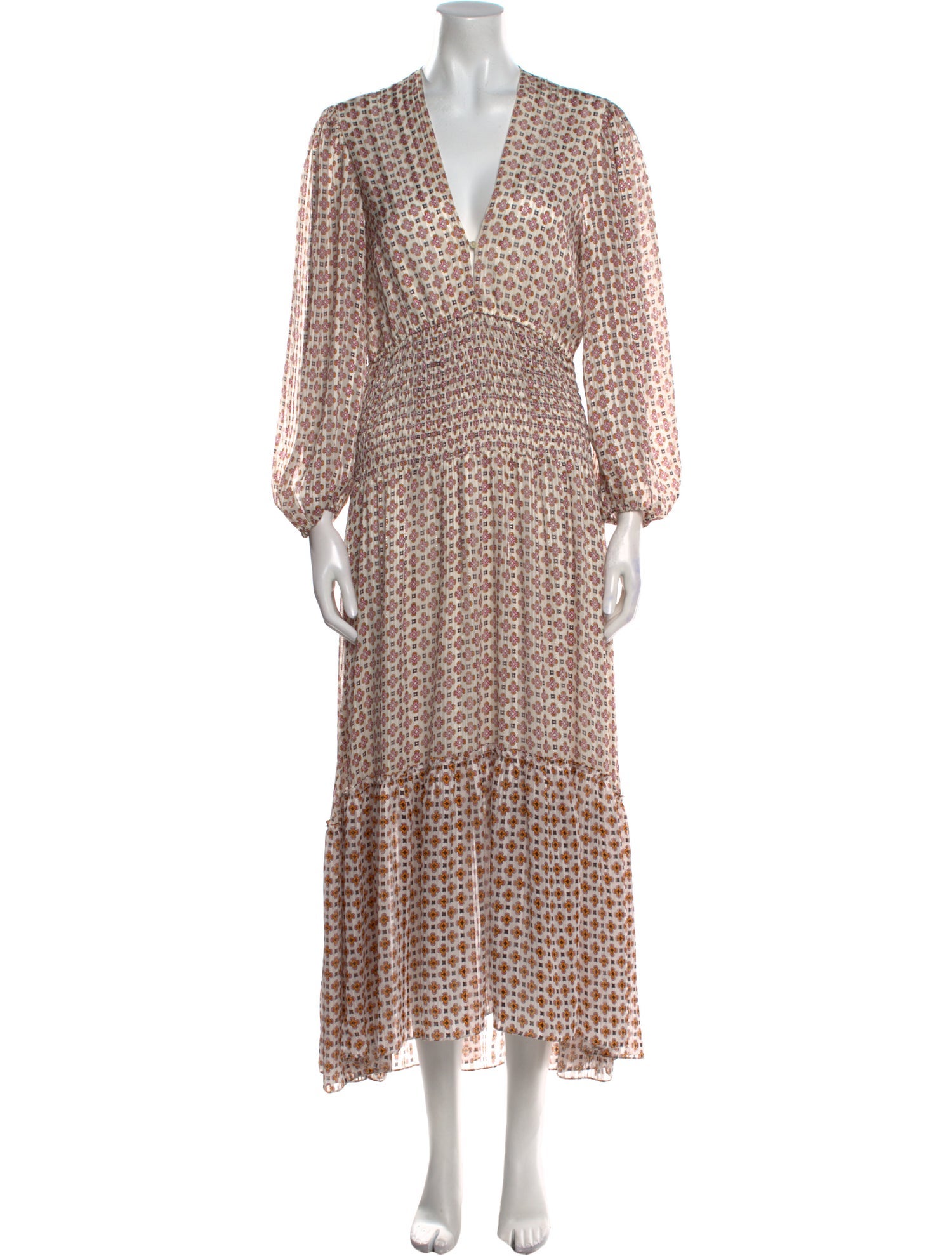 Maje Printed Long Dress