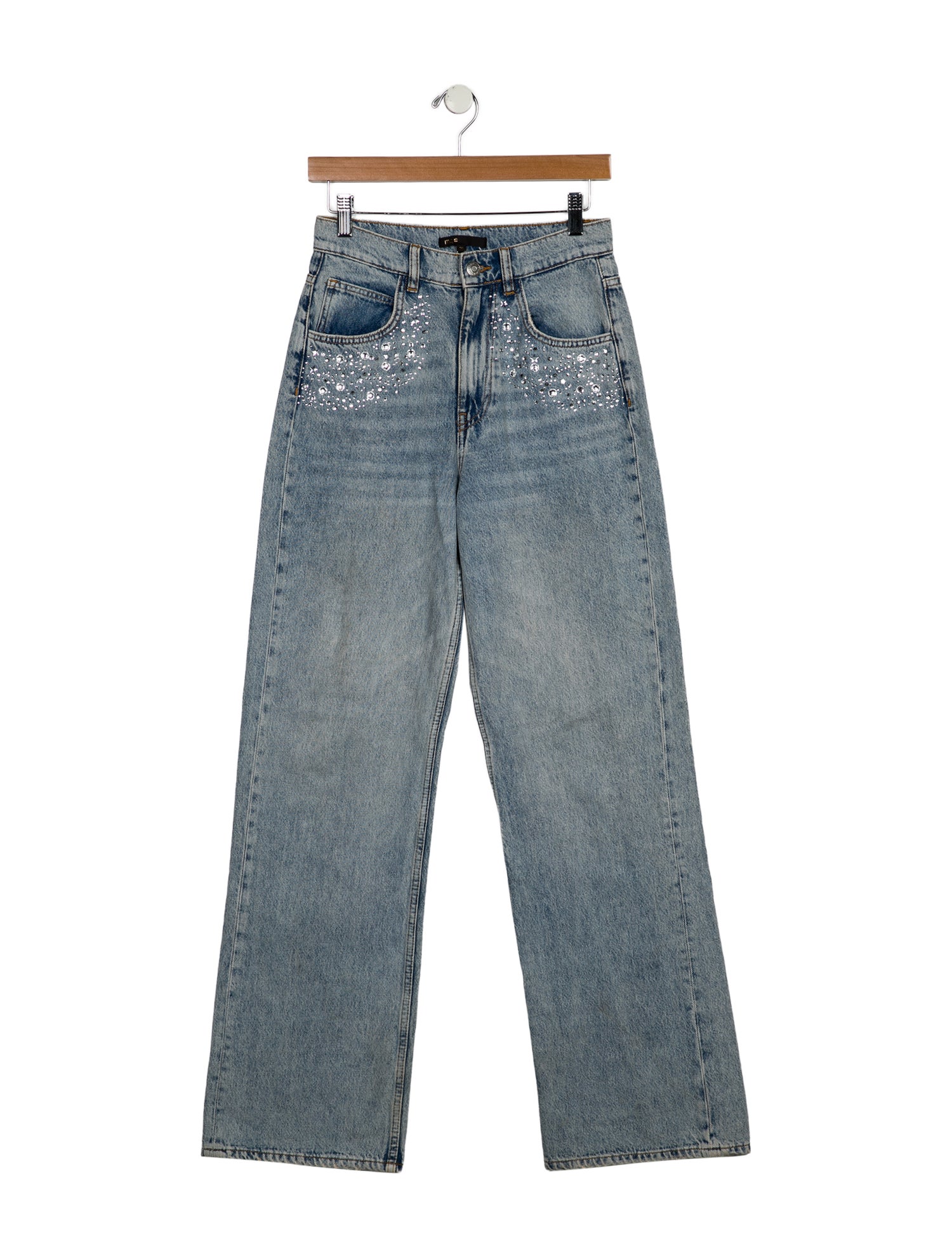 Maje High-Rise Wide Leg Jeans