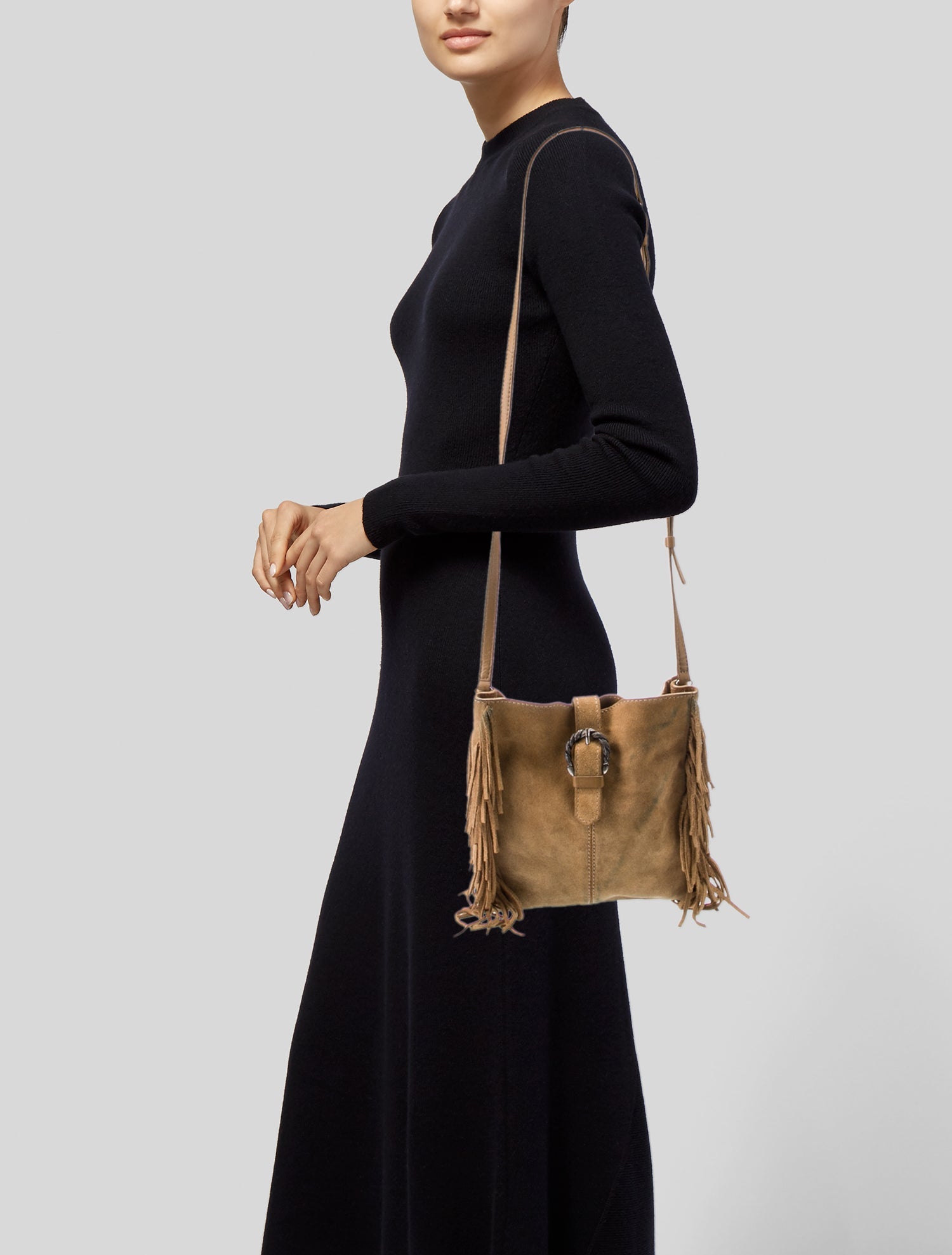 Maje Suede Crossbody Bag