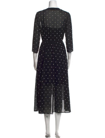 Maje Printed Midi Length Dress