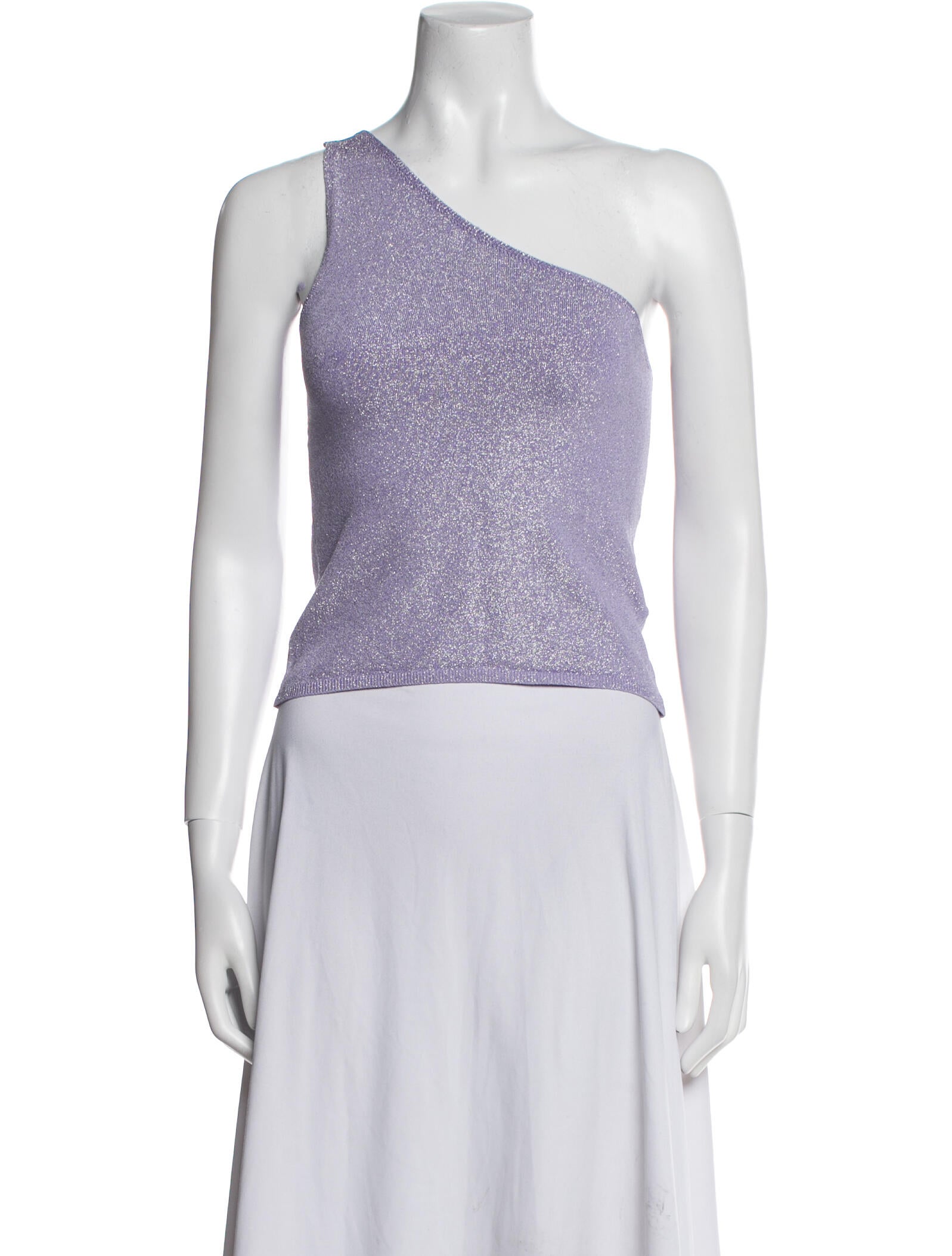 Maje One-Shoulder Sleeveless Crop Top