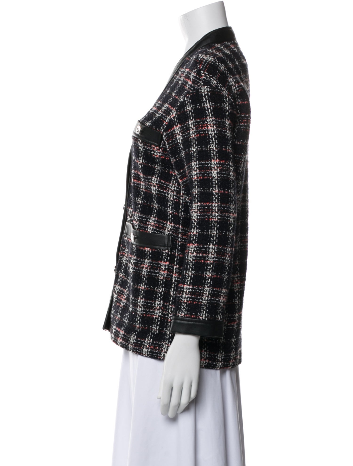 Maje Plaid Print Blazer