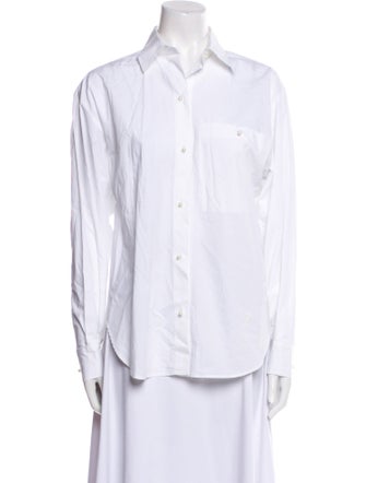 Maje Long Sleeve Button-Up Top
