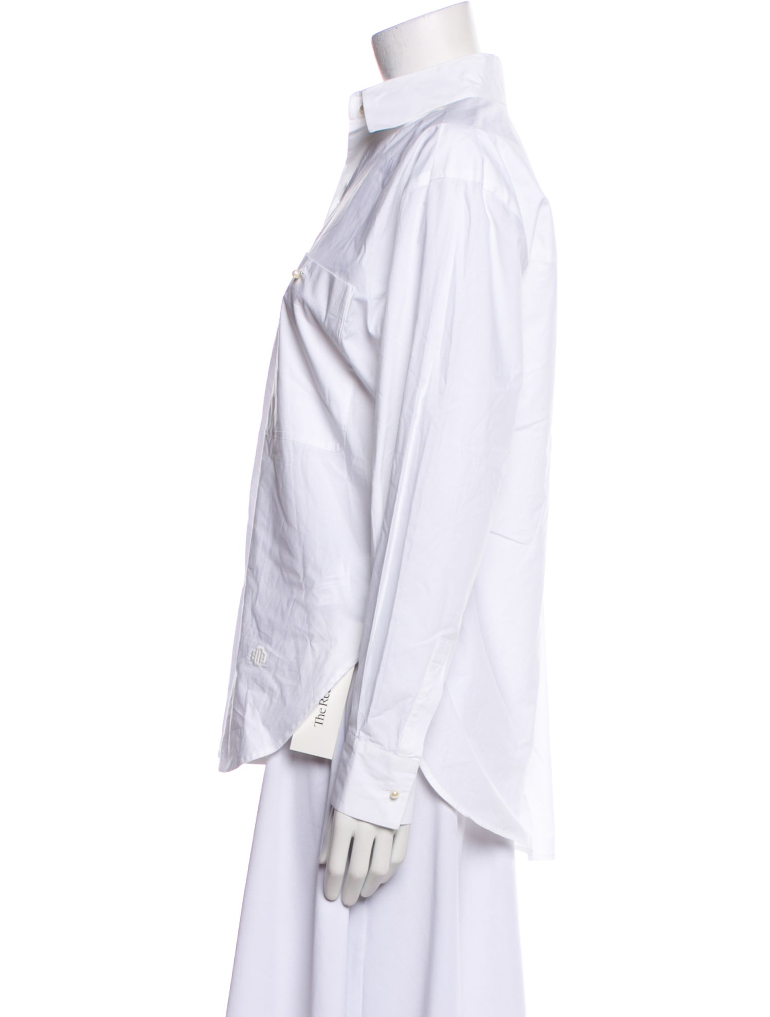 Maje Long Sleeve Button-Up Top