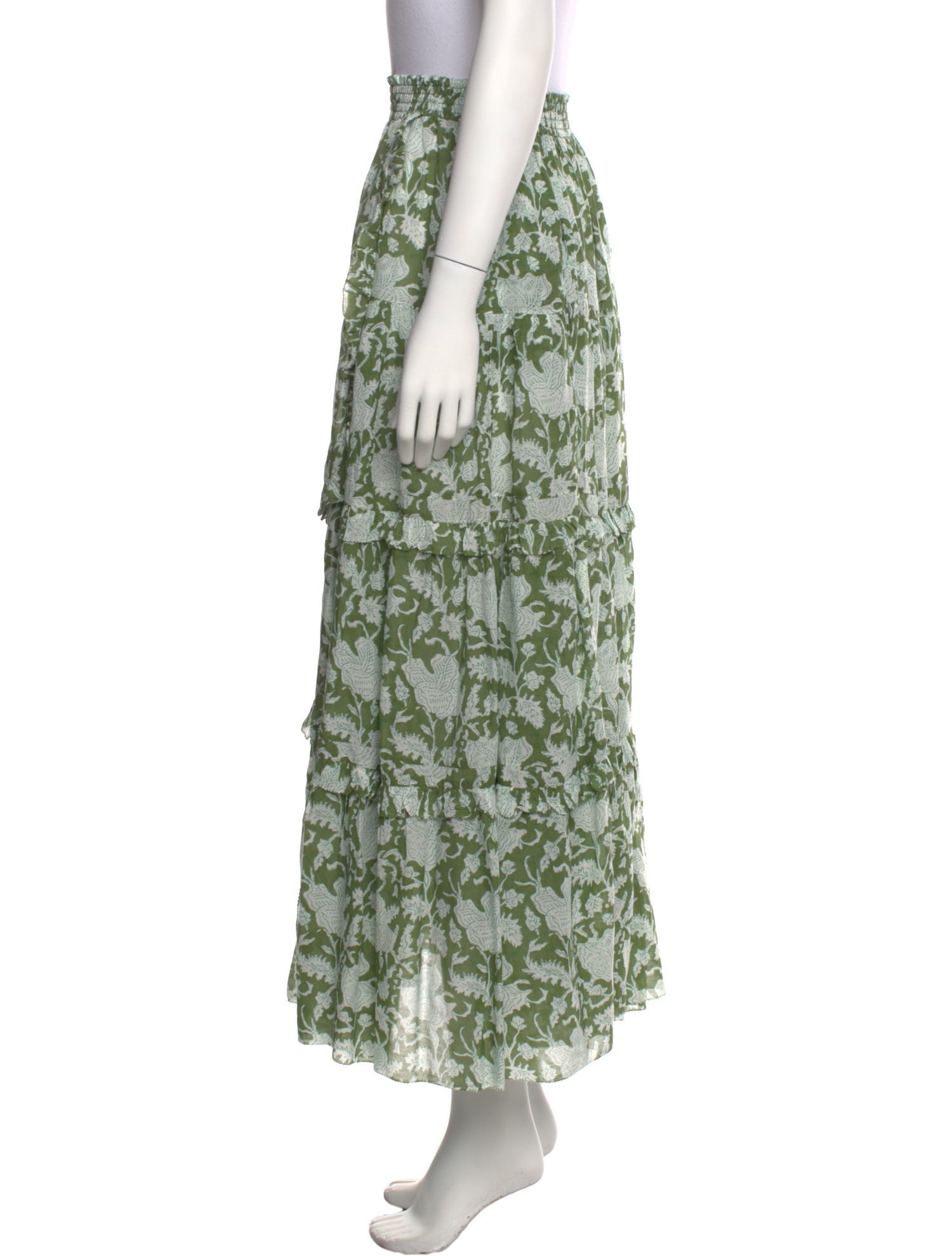 Maje Floral Print Midi Length Skirt