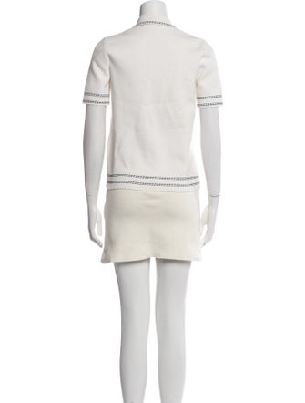 Maje Striped Whipstitch Trim Short Set