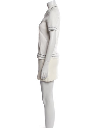 Maje Striped Whipstitch Trim Short Set