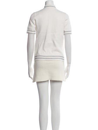 Maje Striped Whipstitch Trim Short Set