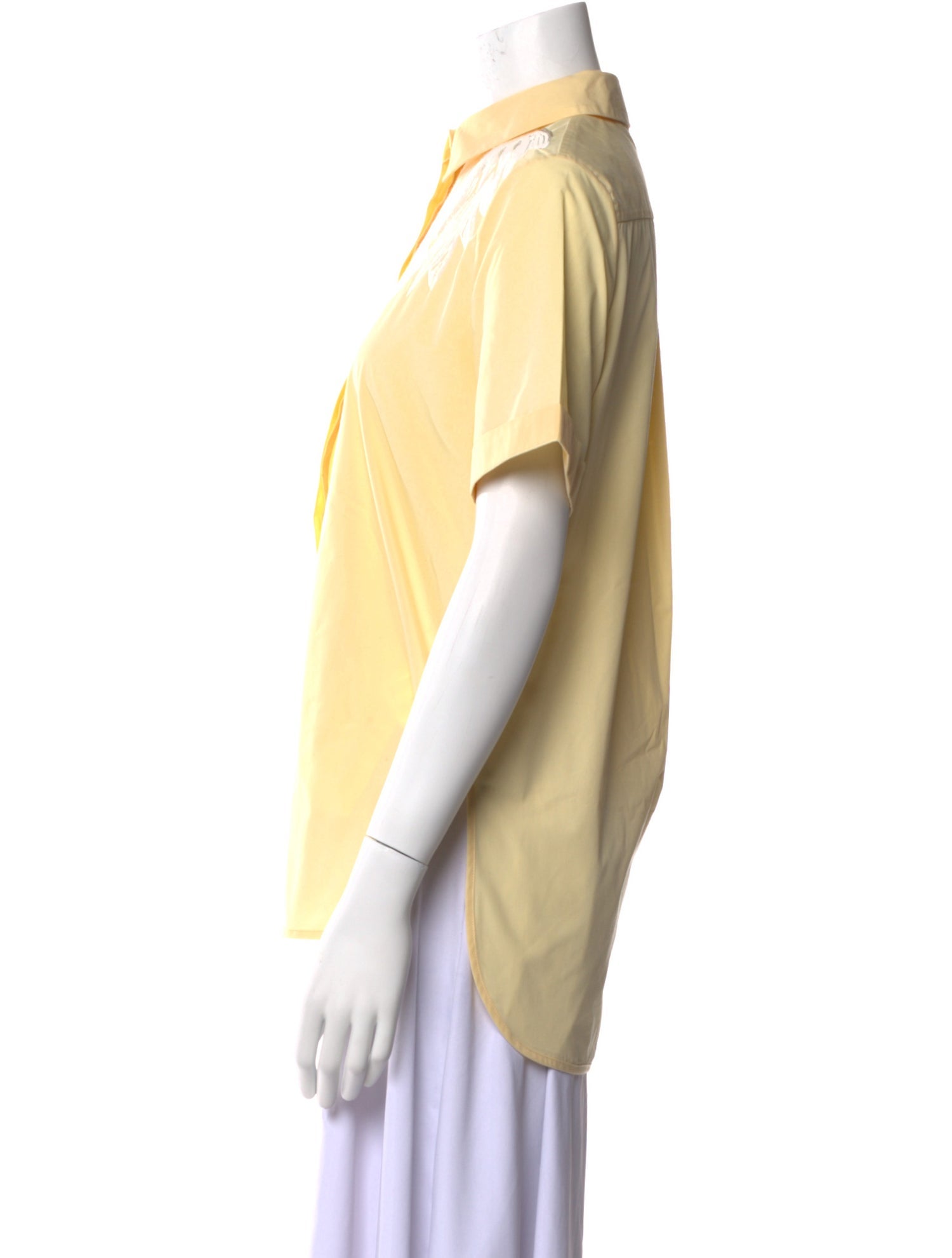 Maje Short Sleeve Button-Up Top