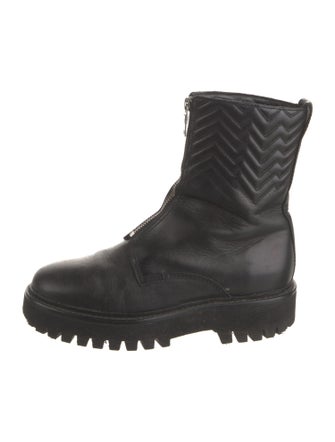 Maje Leather Combat Boots