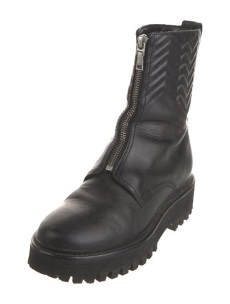 Maje Leather Combat Boots