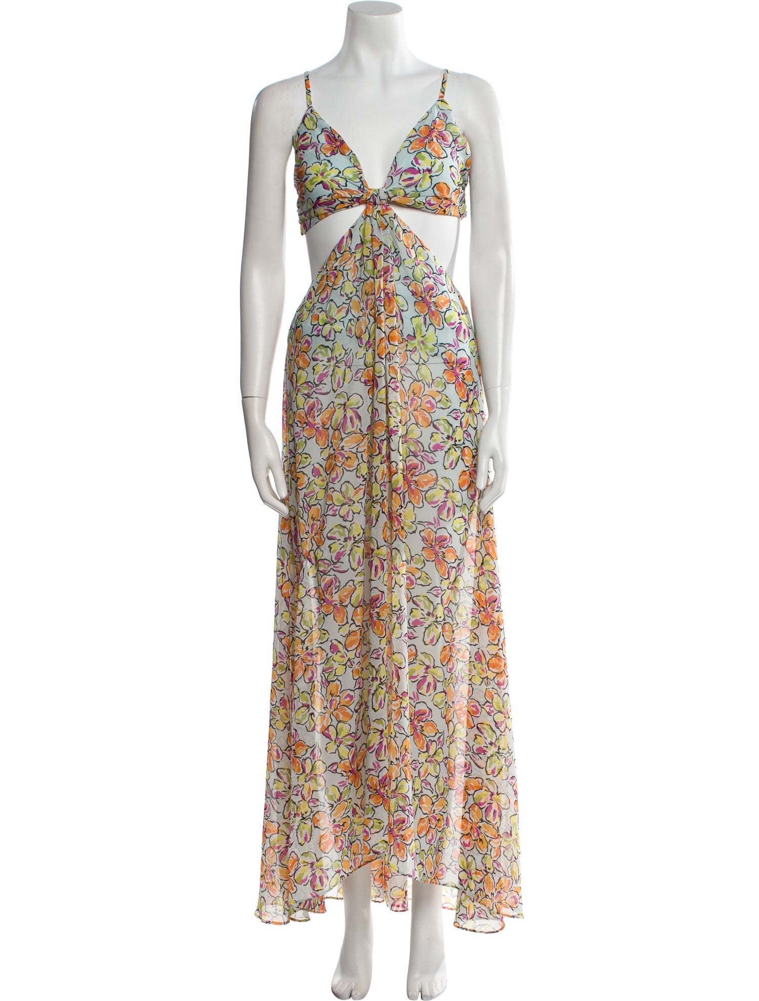 Maje Floral Print Long Dress