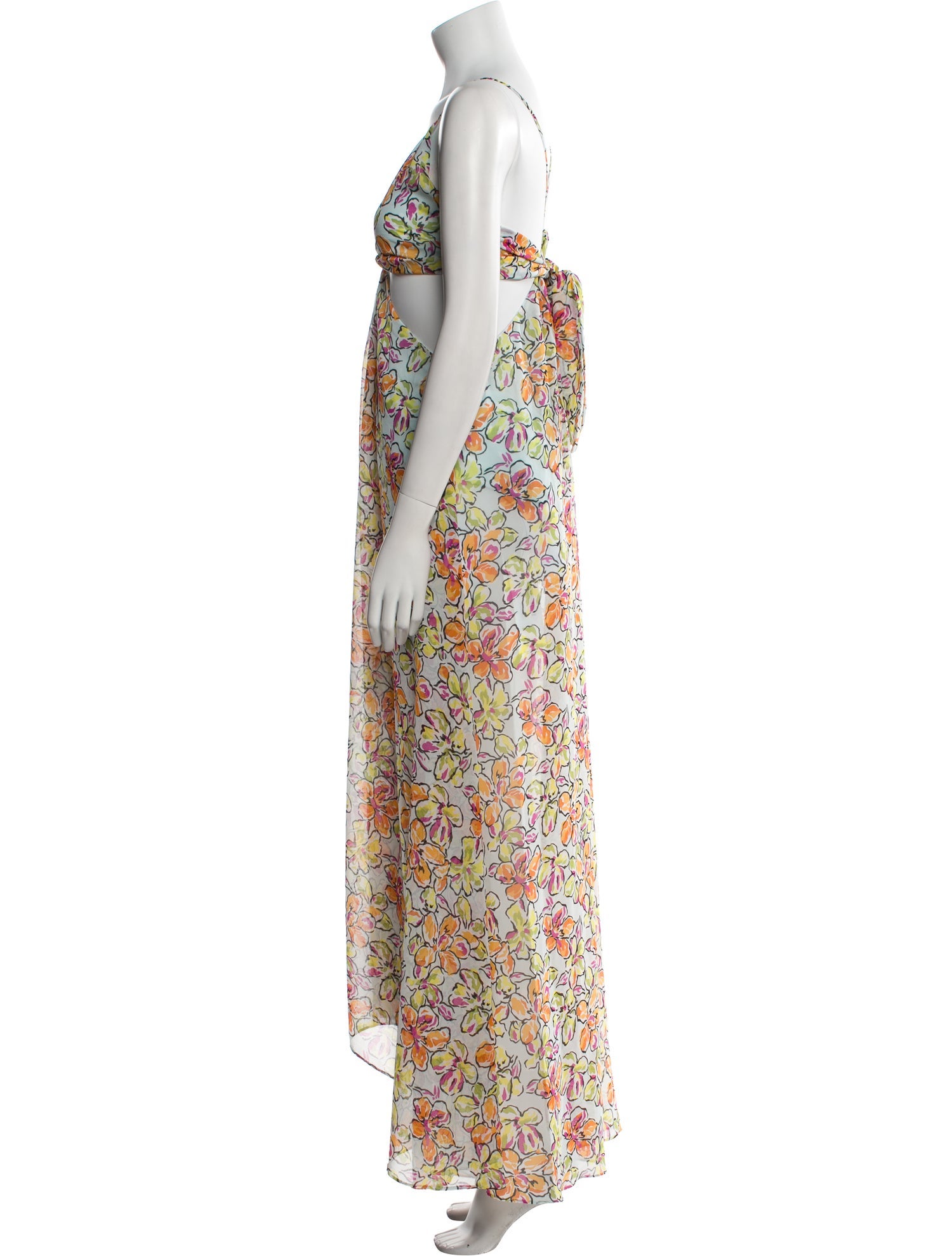 Maje Floral Print Long Dress