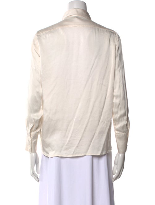 Maje Silk Long Sleeve Button-Up Top