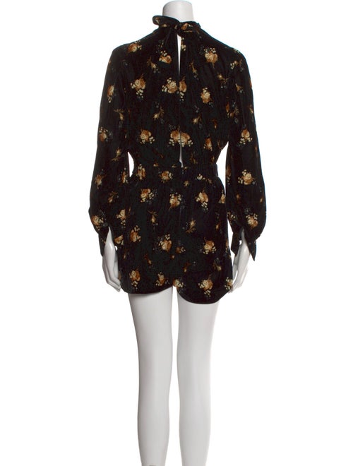 Maje Floral Print Mock Neck Romper