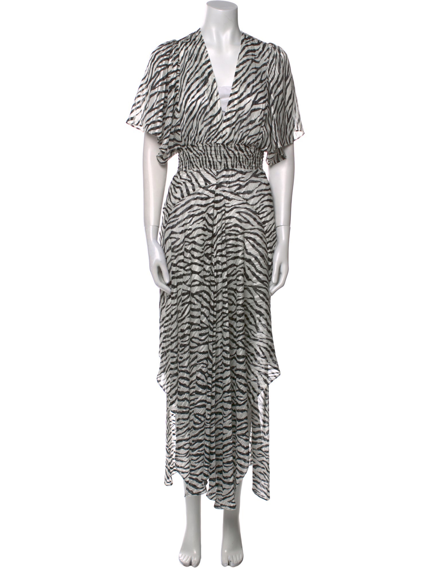 Maje Animal Print Long Dress