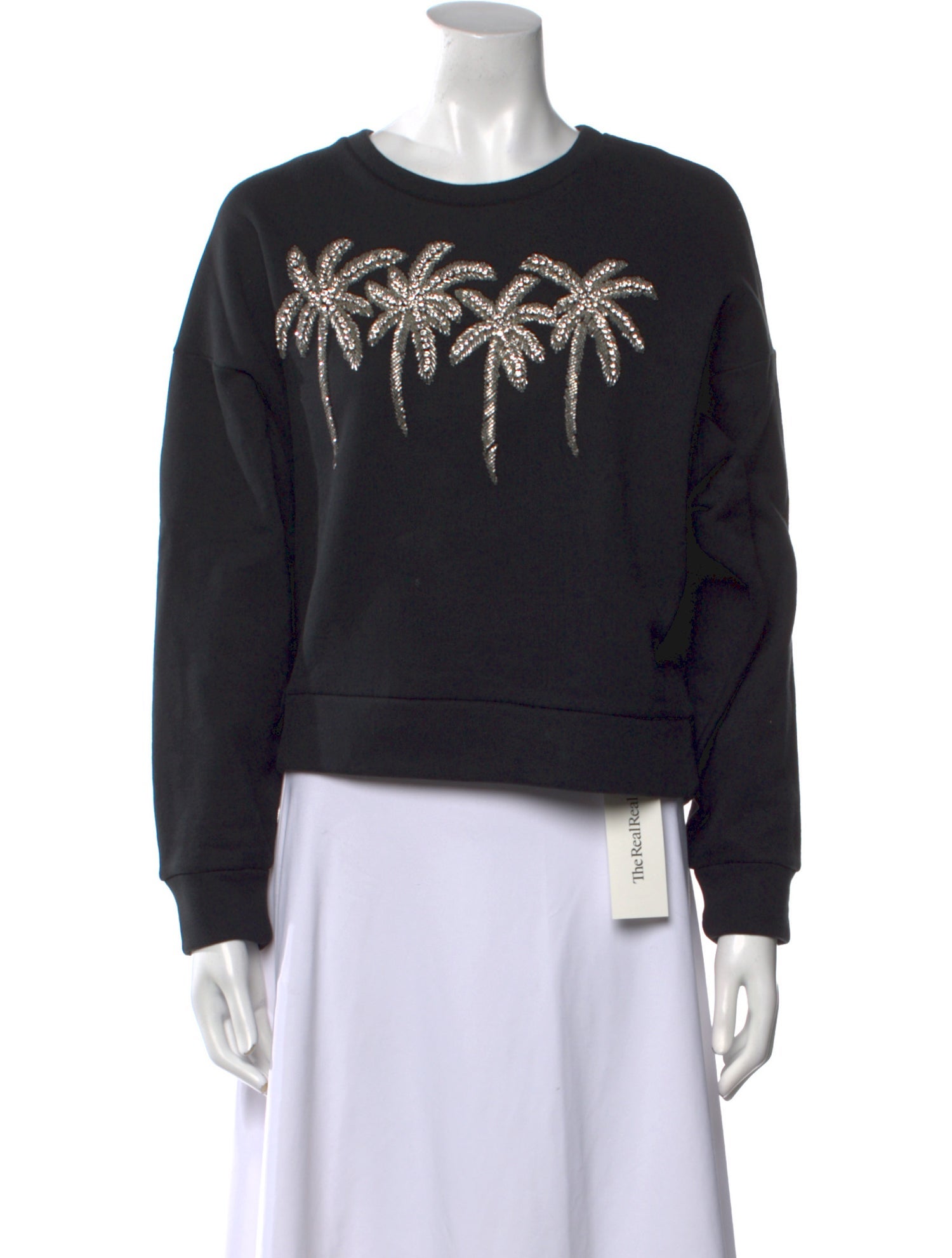 Maje Graphic Print Crew Neck Sweatshirt