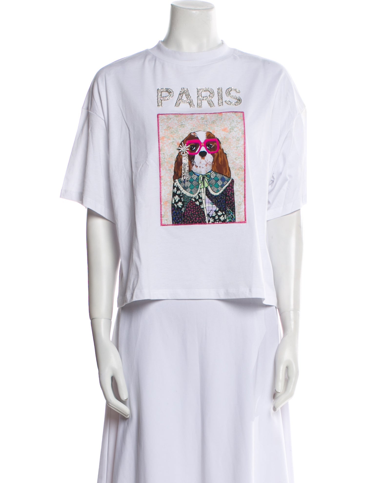 Maje Graphic Print Crew Neck Sweater