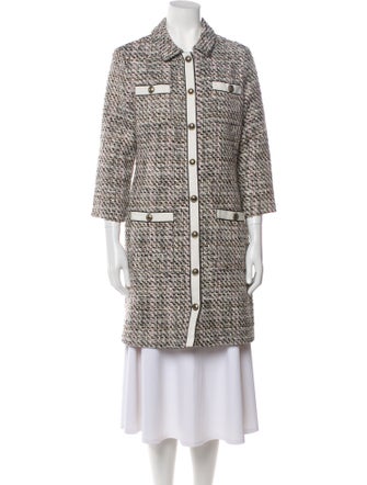Maje Tweed Pattern Coat