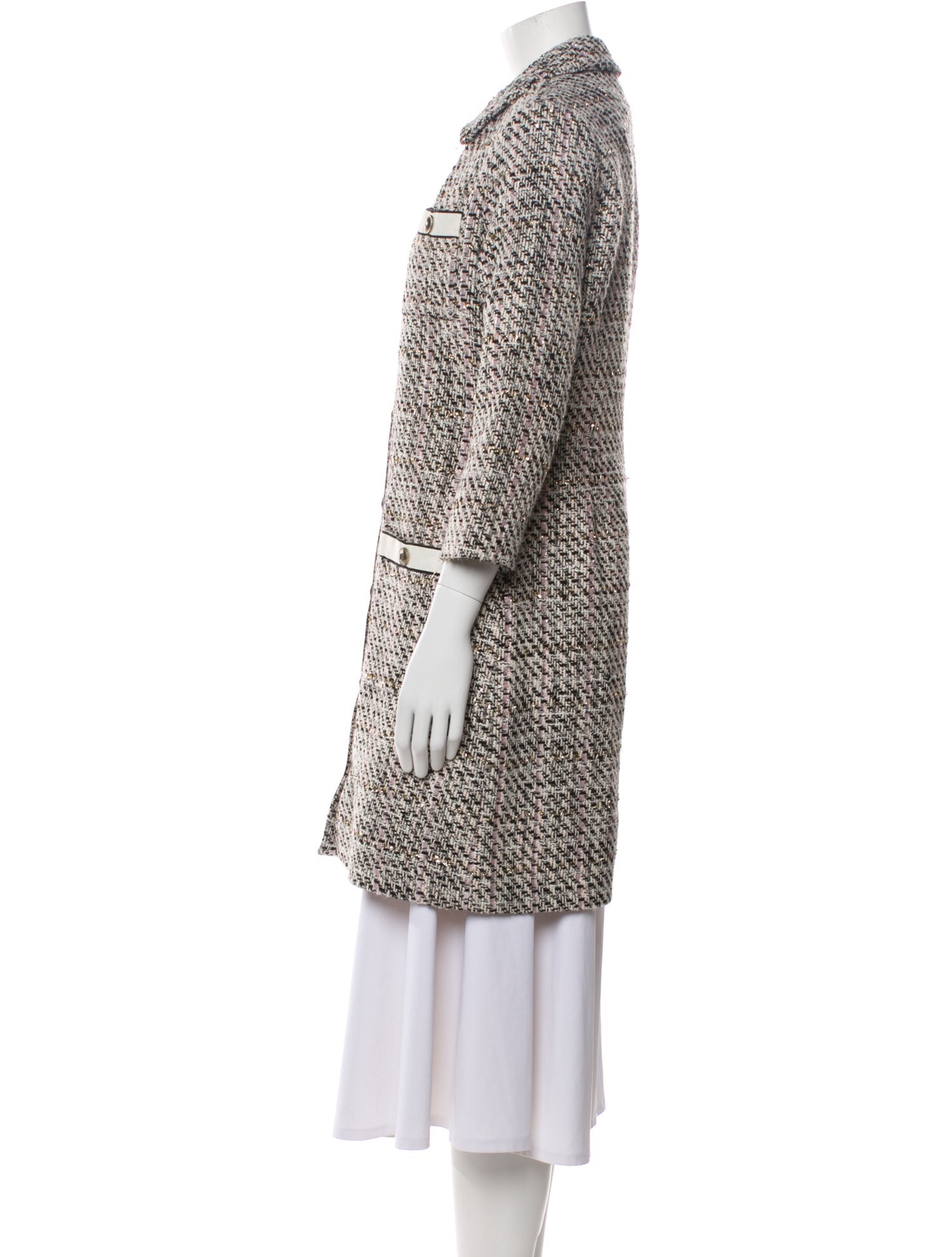 Maje Tweed Pattern Coat