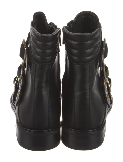 Maje Leather Printed Combat Boots