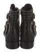 Maje Leather Printed Combat Boots