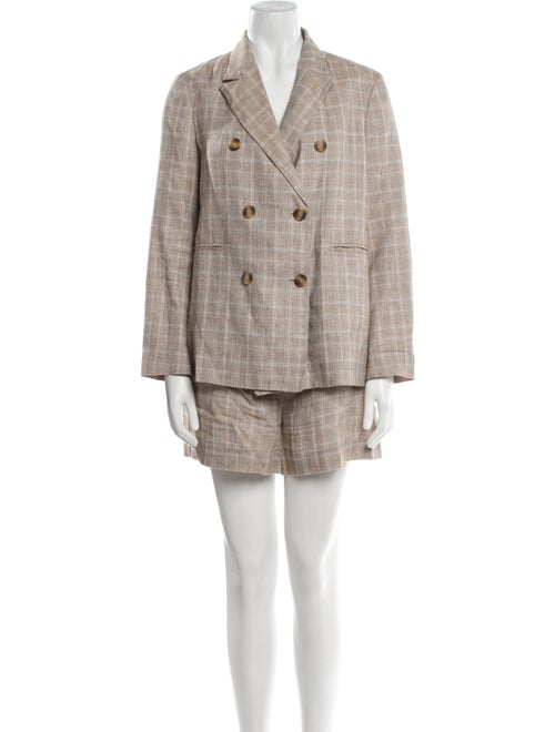 Maje Plaid Print Short Set