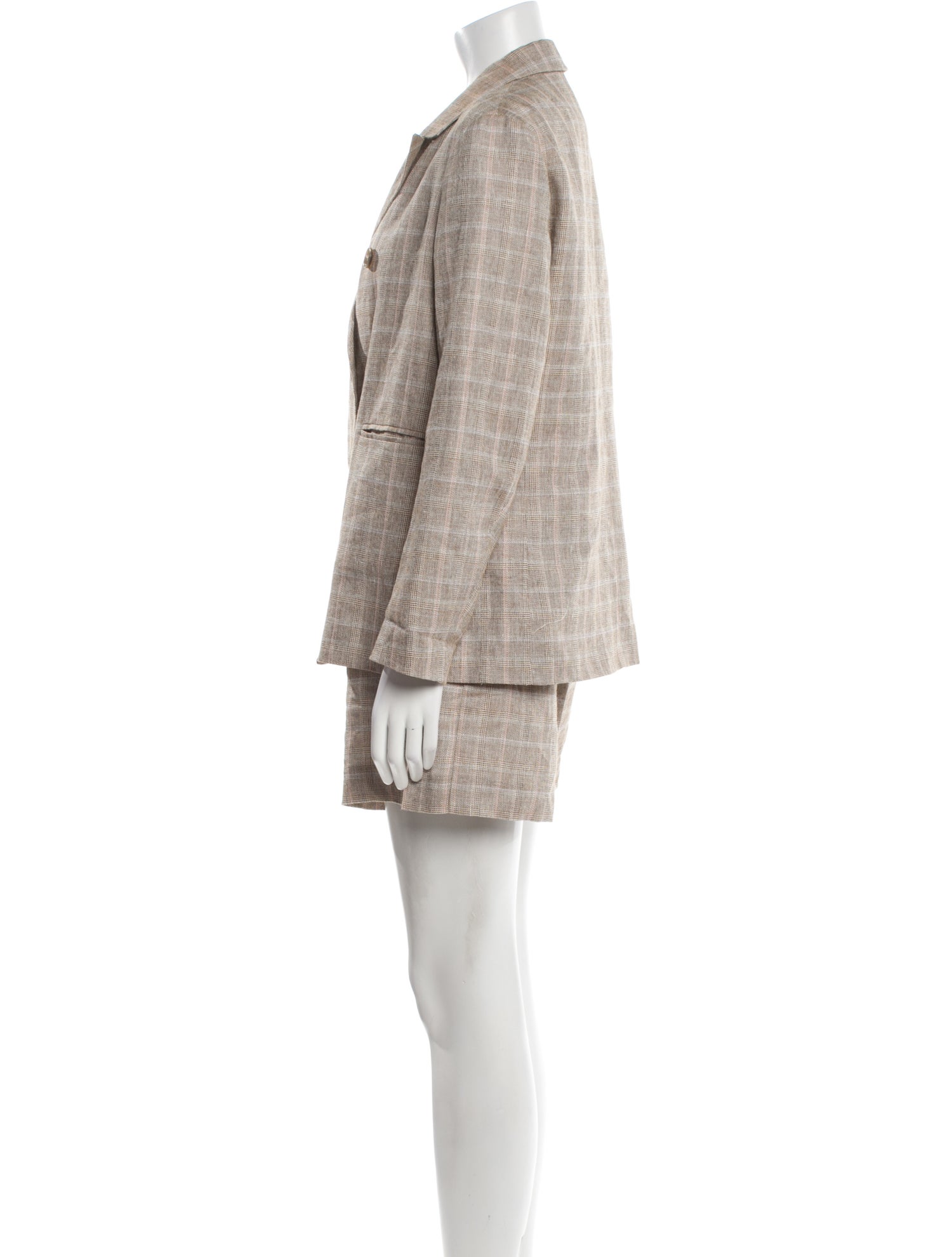 Maje Plaid Print Short Set