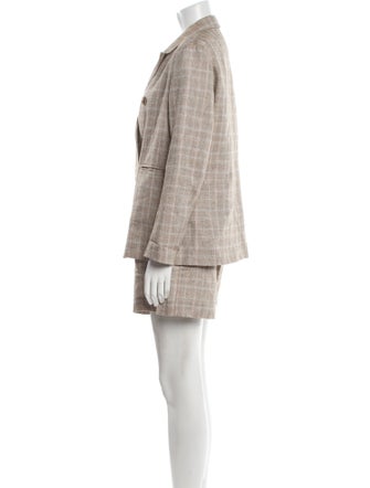 Maje Plaid Print Short Set