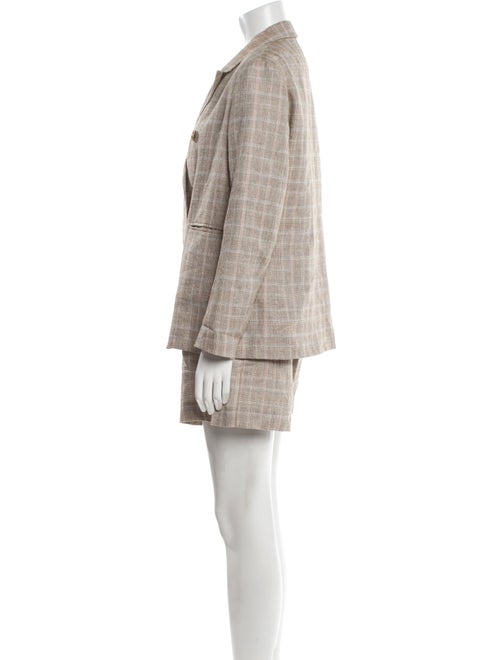 Maje Plaid Print Short Set