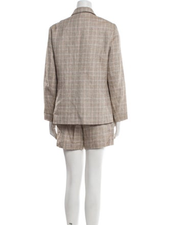 Maje Plaid Print Short Set