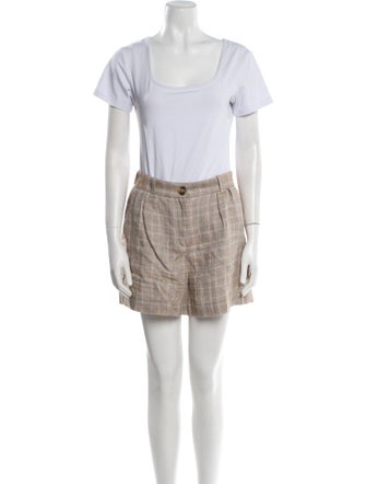 Maje Plaid Print Short Set