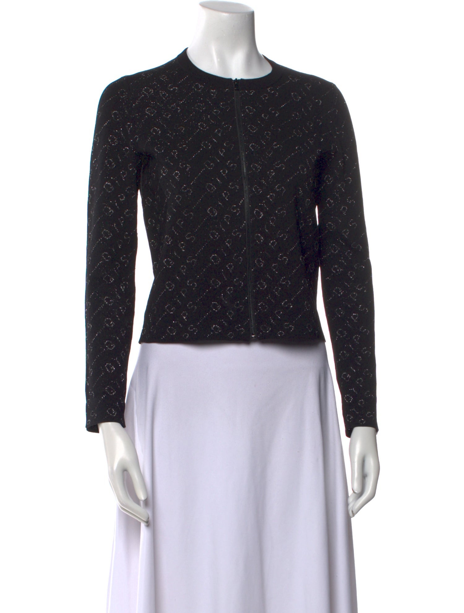 Maje Printed Crew Neck Sweater