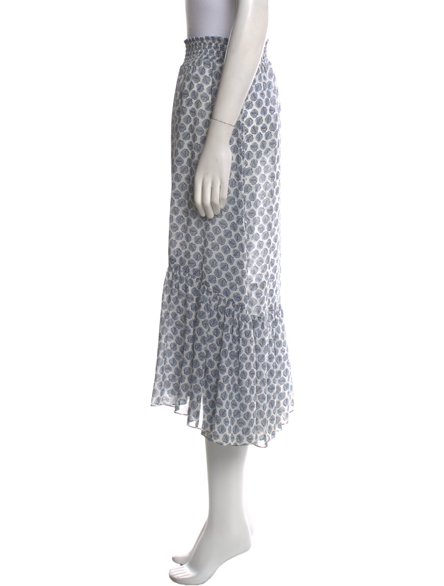 Maje Printed Midi Length Skirt