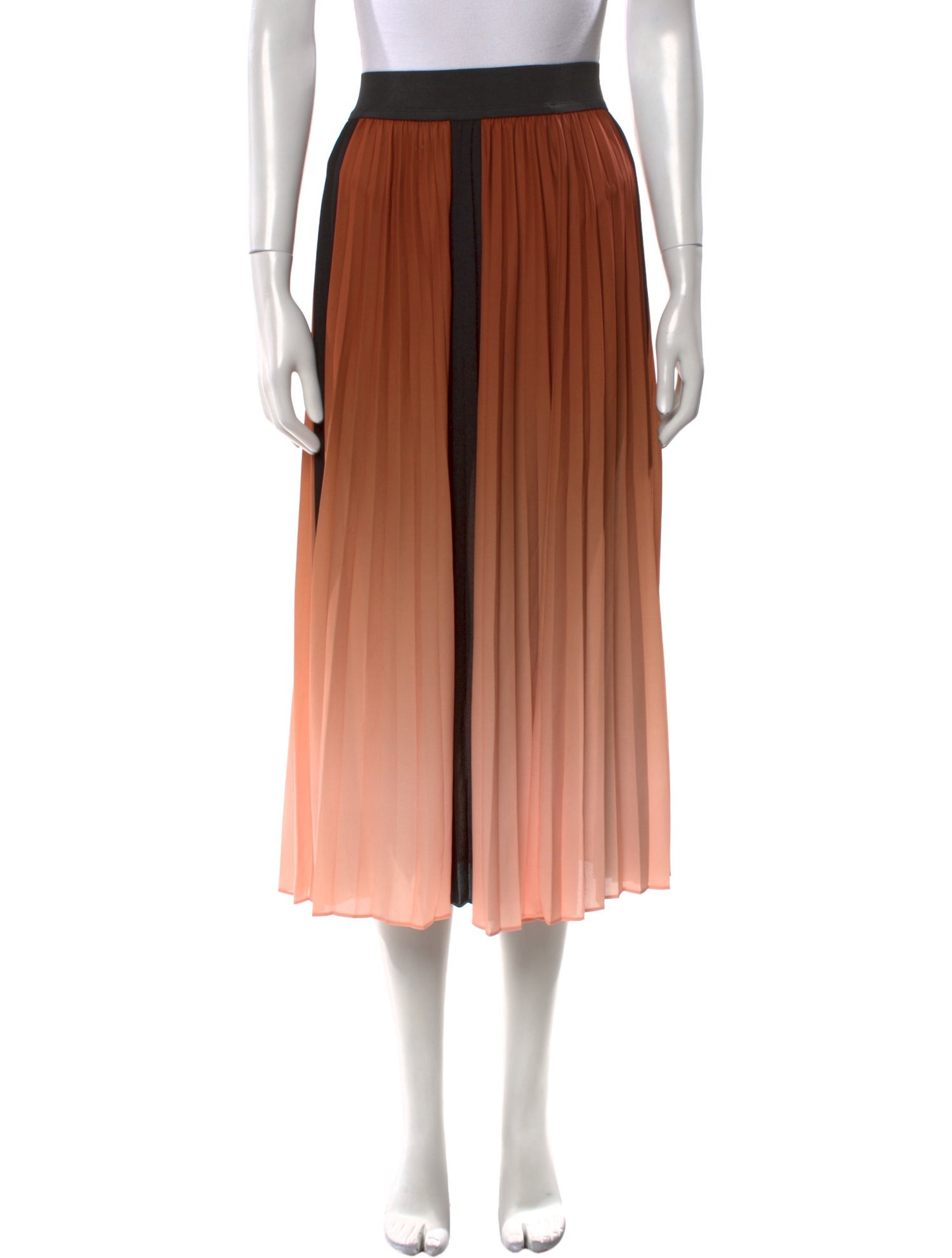 Maje Colorblock Pattern Midi Length Skirt