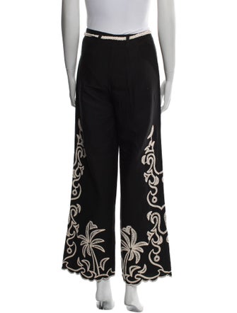 Maje Floral Print Wide Leg Pants