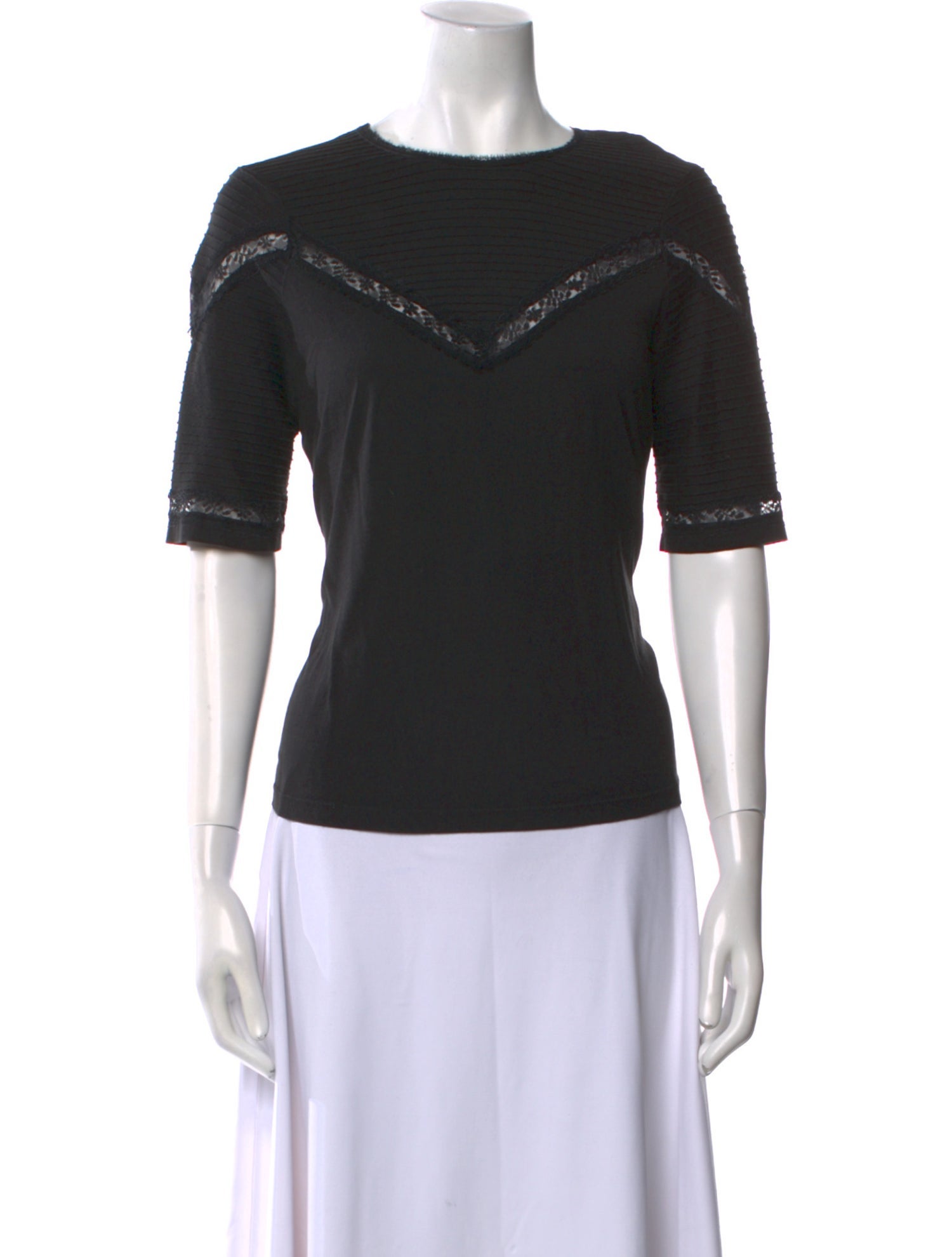 Maje Bateau Neckline Short Sleeve T-Shirt